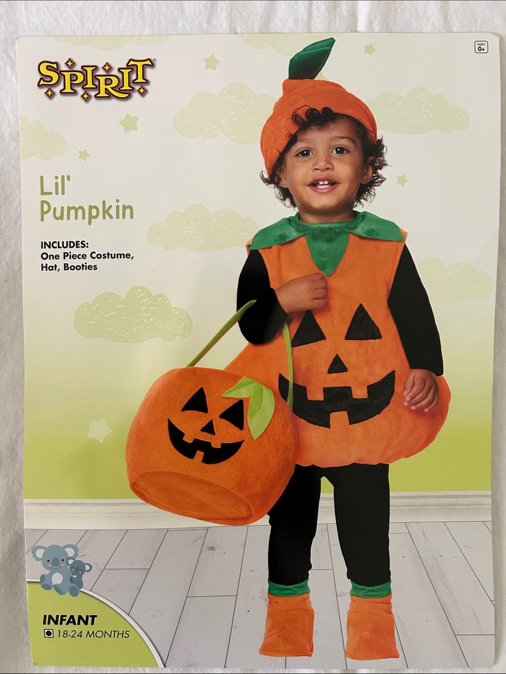 Spirit Lil' Pumpkin Infant Costume in Orange and Green
